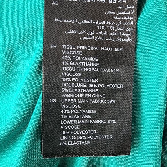 Sandro Paris Womens 6 - 38 Dress Roxana Maxi Scalloped Green Knit Cocktail Party - Picture 11 of 12